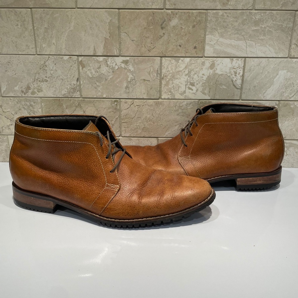 Cole Haan Air Mens 11.5 M Pebbled Tan Leather Winslow Chukka Boots